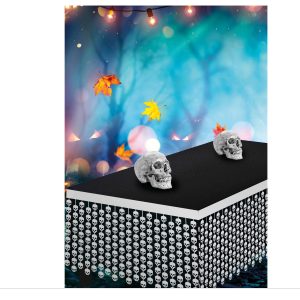 Saia de Mesa Plastico Caveiras 400cm