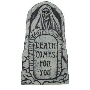 Lápide "Death Comes" Esferovite 42cm
