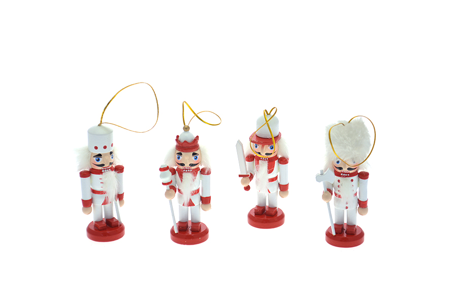 L07002 Quebra Nozes Branco Vermelho 9cm