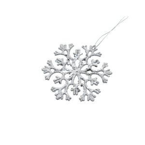 Símbolo Neve Prateado Glitter 11cm