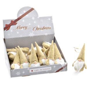 Gnomo pendurar Bege 17cm