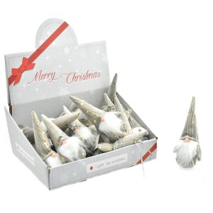 Gnomo pendurar Cinzento 17cm