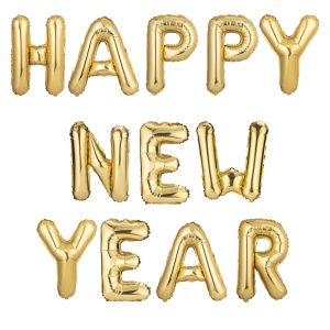 Balão Foil "Happy New Year" Dourado