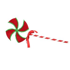 Chupa Chupa Veludo Branco Vermelho 71cm