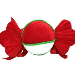 Rebuçado Veludo Branco Vermelho 44cm