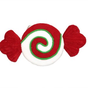 Rebuçado Veludo Branco Vermelho 36cm