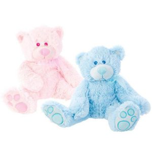 Urso Peluche Azul ou Rosa 44cm