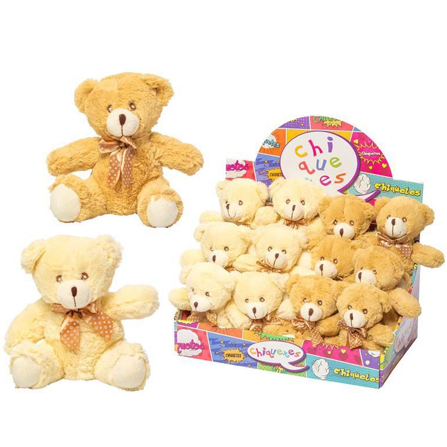 B12086 Urso Peluche Castanho ou Creme 21cm