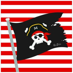 Guardanapos Quadrados Papel 3F Piratas