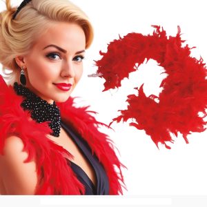 Boá Penas Vermelhas 1.80m