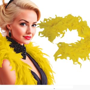 Boá Penas Amarela 1.80m