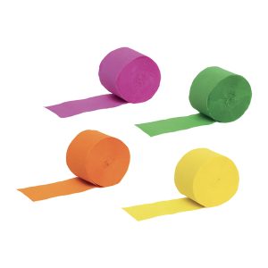Rolo Papel Crepe Laranja Rosa Verde Amarelo