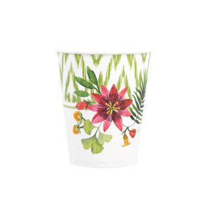 Copos Papel Flores 250ml