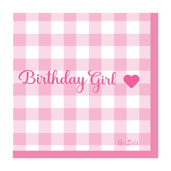 B646.02 Guardanapos Papel Quadrados Birthday Girl