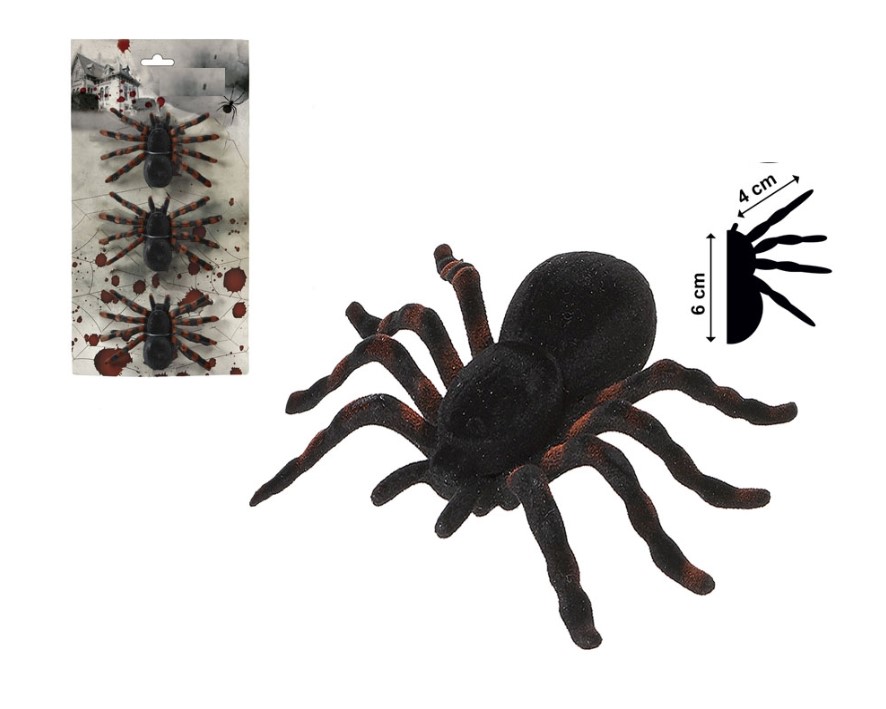 C24618 Aranha preta 11cm