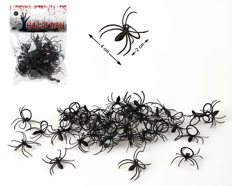 C40992 Saco 24 aranhas plástico 4cm