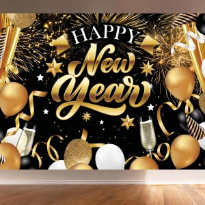Tela Decorativa Happy New Year 220cm