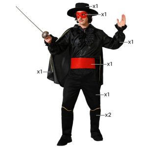 Fato adulto Mascarado Preto M/L