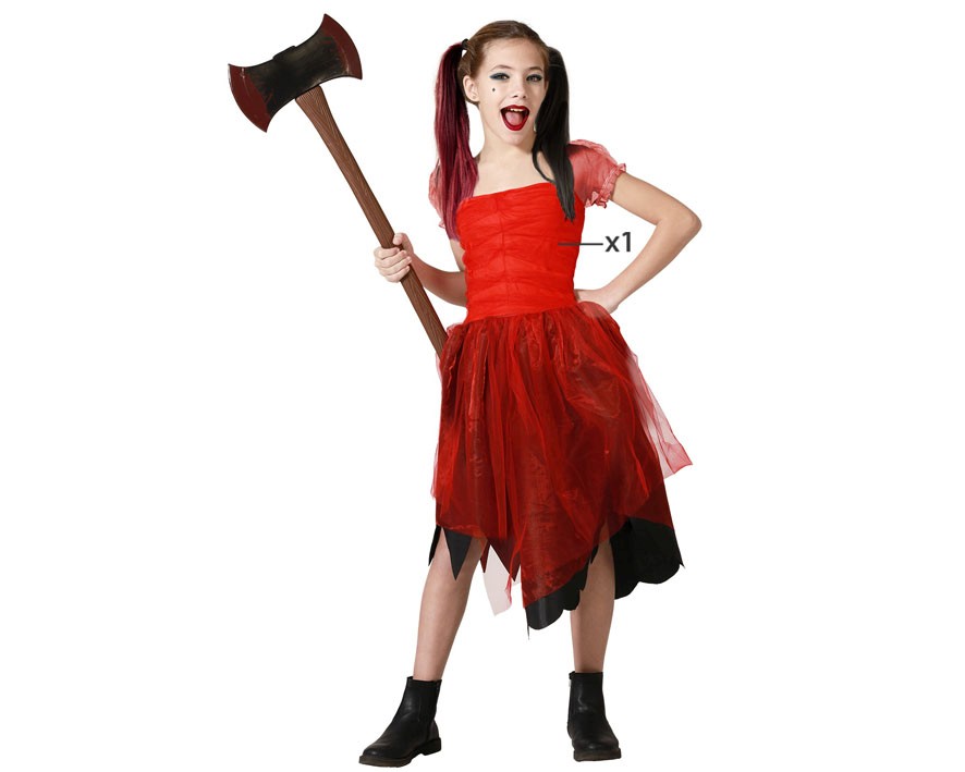 C74381_82 Fato menina Arlequim Vermelha 7/9