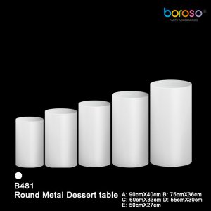 Mesa Redonda Metal Branco
