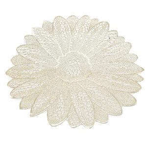 Marcador Redondo Flor Dourado