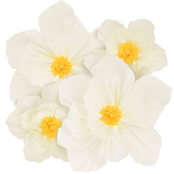 B408.15 Flores Papel Crepe Marfil 35 e 25