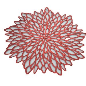 Marcador Redondo Flor Vermelho