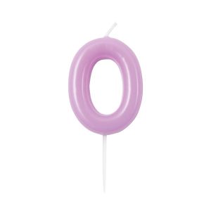 Vela Lilás Glossy número 0