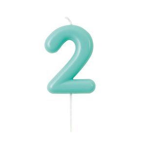 Vela Verde Água Glossy número 2