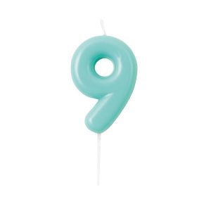 Vela Verde Água Glossy número 9