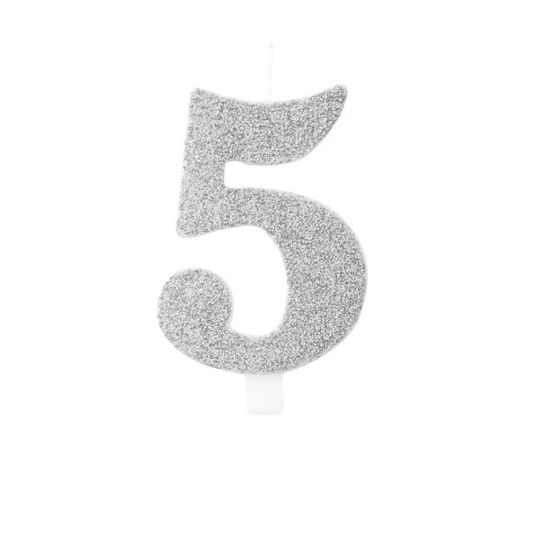 B530.35 Vela Prateada Bio glitter número 5