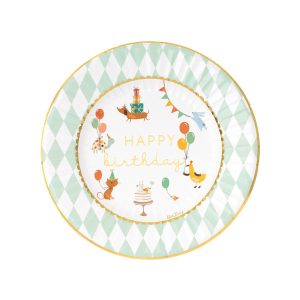 Pratos Papel Animais