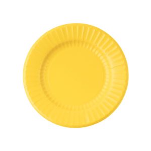 Pratos Papel Amarelo Ovo
