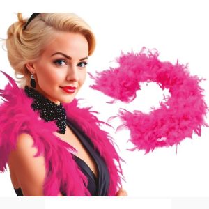 Boá Penas Rosa Fucsia 1.80m