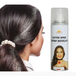 Spray Cabelo cor Prata Glitter