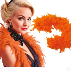 Boá Penas Laranja 1.80m