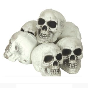 Saco com 6 caveiras 8cm