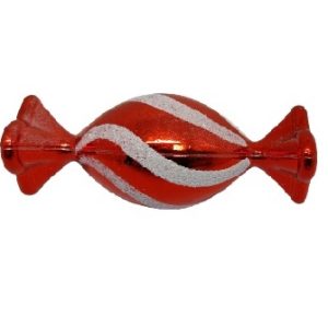 Rebuçado PVC Branco Vermelho 7cm