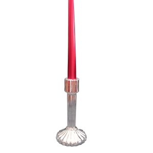 Vela castiçal "tappered" Vermelho 24.5