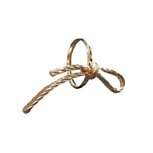 Argola Latão Nó Dourado Natal