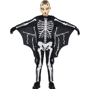 Fato Esqueleto Morcego menino 7/9