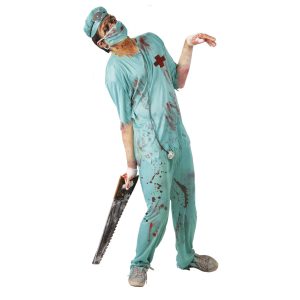 Fato Cirurgião Zombie Homem Tamanho L