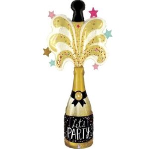Balão Foil GARRAFA CHAMPANHE dourado 65