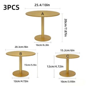 Prato Metal Redondo Dourado pé