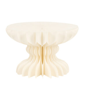 Prato Papel Redondo pé Bolo Marfil 25