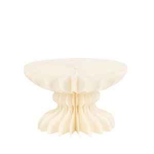 Prato Papel Redondo pé Bolo Marfil 20