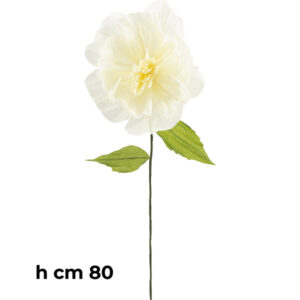 Flor papel Marfil 80
