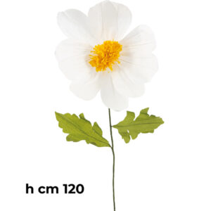 Flor papel Margarida Branca 120