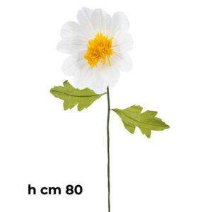 Flor papel Margarida Branca 80
