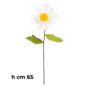 Flor papel Margarida Branca 65